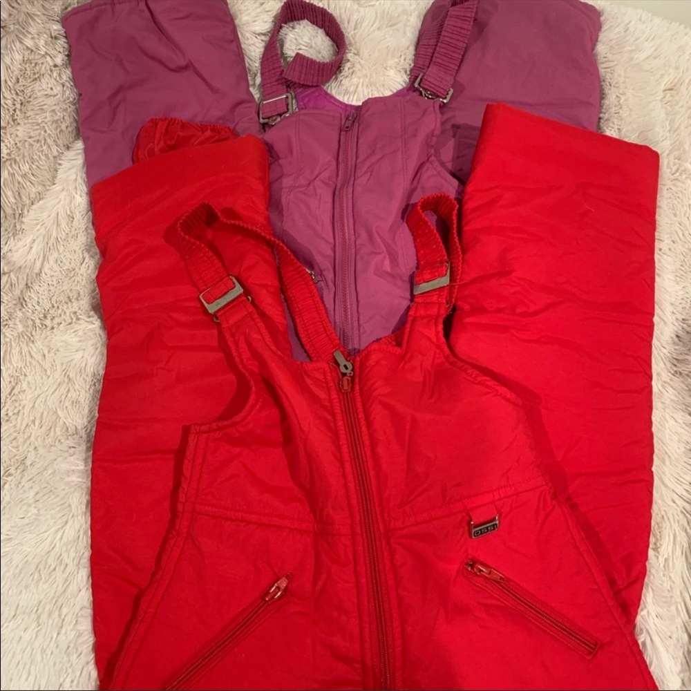 Red ski bib - Picture 4 of 4